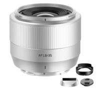 TTArtisan 35mm f/1.8 II Lente APS-C autofocus para cámaras de montaje E A5000 A6500 A6600 NEX-3N NEX-7 NEX5 CA7 A7I A7R A7S A7SI A7SII A9 y superiores. (plata)