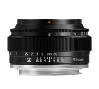 Lente TTArtisan de 50mm F2 para cámaras de Marco Completo, MF para cámaras sin Espejo, Solo para cámaras Sony E-Mount A7 A7II A7R A7S A9 APS-C: A5000 NEX-3 NEX-5 NEX-7 NEX5C y más Negro.