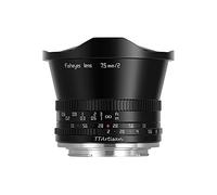 TTARTISAN 7.5mm F2.0 Objetivo de cámara Ojo de pez para Montura Fuji X APS-C Enfoque Manual (sin Filtro ND)