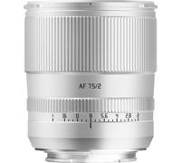 TTARTISAN AF 75 mm F2 FE - Lente de formato completo para Sony E, enfoque automático, gran apertura con anillo de apertura clic, compatible con cámaras Sony E Mount (plata)