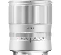TTARTISAN AF 75 mm F2 - Lente de formato completo para Nikon Z, enfoque automático, gran apertura con anillo de apertura clic, compatible con cámaras Nikon Z Mount (plata)