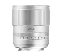 TTArtisan AF 75mm F2-Objektiv Vollformat PortratobObjetiv, große Blende, leichte STM AF AutofocuObjektiv für Spiegelloses E Mountkamera für Porträtfotografie(Silver)