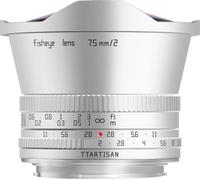 TTARTISAN APS-C 7.5mm F2 Fisheye Objektiv, 180° Ultraweitwinkel, Große Blendenöffnung F2 Mit Rastendem Blendenring, Kompatibel mit M43-Mount-Kameras EPM1、EPM2、EPL1、EPL2、EPL3、EPL5