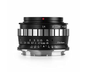 TTArtisan APS-C - Lente de Cuerpo de Metal F/1.4 de 23 mm Compatible con Montura L, Negro y Plateado