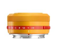 TTARTISAN Lente de cámara APS-C de 27 mm F2.8 Christmas Limited Auto Focus APS-C de metal ligero lente de cámara portátil soporte de seguimiento de ojos para Fuji X Mount Amarillo Naranja