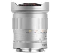 TTARTISAN Lente de cámara de enfoque manual F2.8 de 11 mm, ojo de pez (plata) (compatible con montaje en L)