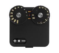 TTArtisan Medidor de luz de dos diales exposímetro para fotografía con soporte de zapata fría compatible con diferentes cámaras (latón negro)