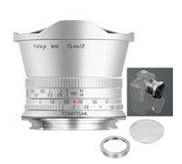 TTArtisan Objetivo F2 ojo de pez para EOS RF Mount EOS R RP R5 R6(APS-C) - Plateado, gran angular de 180°, apertura F2.0, enfoque manual, carcasa metálica