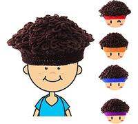 TTBDBFH Handmade Wool Wavy Hair Cap,Baby Wig Hat Explosive Head Wig Cap,Children Casual Wig Handmade Hat,Soft & Warm Winter Knitted Wig Hat,Cute Funny Cap for Boy Girl