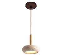 TTBDDDYH Lámpara colgante estilo Wabi Sabi, fuente de luz LED, lámpara colgante de travertino amarillo natural, lámpara de araña minimalista de un solo cabezal, accesorios de iluminación para decorac