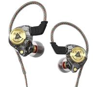 Ttbesmi QKZ AK3 - Auriculares intraurales portátiles con Cable IEM para Juegos, estéreo de Alta fidelidad, Negro Transparente, con micrófono