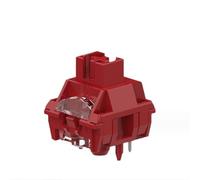 TTC 10XTTC V2 - Interruptores de teclado mecánicos lineales silenciosos, prelubricados, estructura doble silenciosa, carcasa transparente RGB, compatible con MX (rojo)