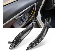TTCR-II 2PCS Compatible con Manija Puerta BMW Serie 3 F30 F31 F34 F80(2012-2018), Serie 4 F32 F33 F36 F82 F83(2014-2017),Tirador de Puertas Interior Izquierd Derecha F30 Manija Interior-Fibra Carbono