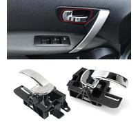 TTCR-II 2PCS Compatible con Manija Puerta Interior Nissan Qashqai MK1 J10 JJ10 2007 2008 2009 2010 2011 2012 2013, 80671-JD000/80670-JD000 Izquierda y Derecha Tirador Interior Puerta Qashqai J10
