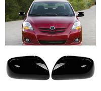 TTCR-II 2PCS Compatible con Retrovisor Cubierta Toyota Yaris 2006 2007 2008 2009 2010 2011, Izquierdo + Derecha Espejo Cubierta Yaris 2008 Espejo Tapa Reemplazo Yaris 2010-Negro