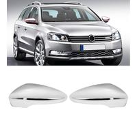 TTCR-II 2PCS Compatible con Retrovisores VW Beetle/CC/Jetta/Passat/Scirocco/Eos 2009-2018, 3C8857538/3C8857537 Izquierdo+Derecha Carcasa Espejo Retrovisor VW Jetta Espejo Tapa Reemplazo-Cromo