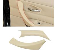 TTCR-II 2PCS Sin Desmontaje Compatible con Manija de Puerta BMW Series 3 E90 E91 E92 E93 316 318 320 323 325 328 2005-2011, E90 Tiradores interiores con Clip E92 Manija Lado Derecho del Pasajero-Beige