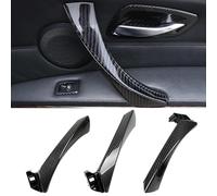 TTCR-II 6PCS Compatible con Manija de Puerta BMW Series 3 E90/E91/E92/E93 316 318 320 323 325 328 330 335 2005-2011, Tirador de Puertas Interior Izquierda + Derecha 3 Series Manija-Fibra de Carbono