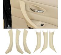 TTCR-II 6PCS Sin desmontaje Compatible con Manija de Puerta BMW Series 3 E90/E91/E92/E93 316 318 320 323 325 2005-2011, Tirador de Puertas Interior Izquierda + Derecha 3 Series Manija Interior-Beige