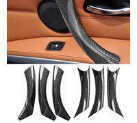 TTCR-II 6PCS Sin desmontaje Compatible con Manija de Puerta BMW Series 3 E90/E91/E92/E93 316 318 320 323 2005-2011, Tirador de Puertas Interior Izquierda + Derecha 3 Series Manija-Fibra de Carbono
