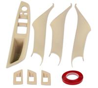 TTCR-II 7PCS Compatible con Manija Puerta BMW Series 5 F10/F11 2010-2016, Encaje Presión/Adhesivo Tirador Puertas Interior BMW F11 Panel Controles Ventana Conductor/Tapas Manija Puerta Pasajero-Beige