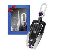 TTCR-II Funda Llavero Compatible con BMW 1 3 5 Series F10 F11 F20 F25 F30 F31 F34 X3 X4 I3 M3 M4, Protector de Llaveros BMW G20 Coche de Aleación de Zinc Cse Fibra de Carbono-Degradado