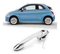 TTCR-II Tirador Puerta Compatible con Tiradores Exteriores de Coche Fiat 500 Manijas Para Puertas Izquierda Delantera 68069943AB Manijas Exteriores Para Coche 735451697 735485875 Manijas-（Cromo）