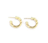 TTDGYYXW Flower Stud Earrings Long Geometric Half Round Women's Stud Earrings Korean Style Earrings,