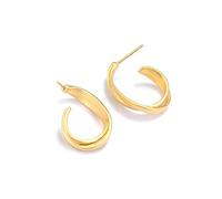 TTDGYYXW Half Circle Twist Stud Earrings Women's Geometric Korean Style Simple Versatile Hoop Earrings Hoop Earrings,