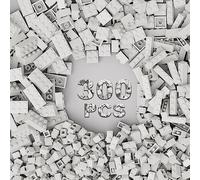 TTEHGB TOY 300 Pcs Classic Building Bricks,White Bulk Bricks,Compatible with Lego Parts and Pieces,Creative Building Block Toys for Boys Girls Ages 3 4 5 6 7 8 9 10 Year Old(White 300 Pcs),M0653-25
