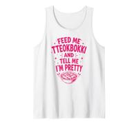 Tteokbokki Amante Lindo Coreano Foodie K-Drama Inspirado Camiseta sin Mangas