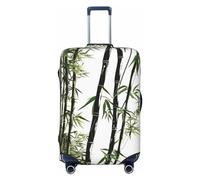 Ttetddd Funda de equipaje de viaje de bambú chino para maleta, protector de maleta de moda para equipaje de 18 a 32 pulgadas, negro, pequeño, juego de equipaje, Black, X-Large