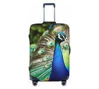Ttetddd Funda de equipaje de viaje, hermosas fundas de maleta de pavo real para equipaje, protector de maleta de moda para equipaje de 18 a 32 pulgadas, negro, XL, juego de equipaje, Black, M