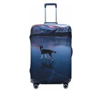 Ttetddd Funda de equipaje de viaje Husky Dog para equipaje, protector de maleta de moda para equipaje de 18 a 32 pulgadas, negro, XL, juego de equipaje, Black, X-Large