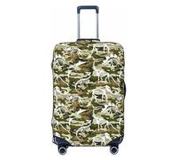 Ttetddd Funda protectora de equipaje de viaje con corazones lavables, fundas de equipaje para maleta con cremallera y hebilla, funda de equipaje de 28 pulgadas, Esqueletos de dinosaurios dibujados a