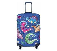 Ttetddd Funda protectora de equipaje de viaje con diseño de cactus lavable, fundas de equipaje para maleta con cremallera y hebilla, funda de equipaje de 28 pulgadas, Dinosaurios astronautas de