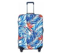 Ttetddd Funda protectora de equipaje de viaje con diseño de hojas tropicales y flores en acuarela, fundas de equipaje lavables con cremallera y hebilla, funda de equipaje de 28 pulgadas, Hojas y