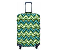 Ttetddd Funda protectora de equipaje de viaje con textura tribal, lavable, fundas de equipaje para maleta con cremallera y hebilla, funda de equipaje de 28 pulgadas, Tribal colorido geométrico, L