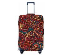 Ttetddd Funda protectora de equipaje de viaje étnica y tribal africana, lavable, fundas de equipaje para maleta con cremallera y hebilla, funda de equipaje de 24 pulgadas, África étnica y tribal, M
