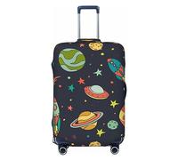 Ttetddd Smoky Mountains - Funda protectora de equipaje de viaje, lavable, fundas de equipaje para maleta con cremallera y hebilla, funda de equipaje de 28 pulgadas, Space Rockets, X-Large