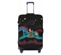 Ttetddd Smoky Mountains - Funda protectora de equipaje de viaje, lavable, fundas de equipaje para maleta con cremallera y hebilla, funda de equipaje de 28 pulgadas, Espíritu caballo galopante, X-Large