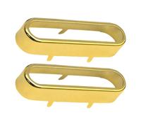 TTETTZ 2 Piezas Cubierta Pickup Eléctrica Pastilla Bobina Sencilla Parte Latón Diseño Moderno Adecuado para Bandas Personalización de Instrumentos Estudiante, Oro