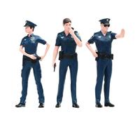 TTETTZ 3 Figuras de policía a Escala 1/18, Accesorios para dioramas, Modelos en Miniatura para escenas, Accesorios para Fotos, y Casas de