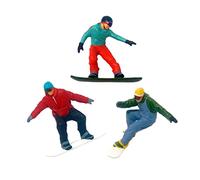 TTETTZ 3 Piezas Figura Miniatura Figura Clásica Modelo Resina HO Accesorio Decorativo Maqueta Diorama Tren Personaje Pequeño Pintado Manual Adecuado, D