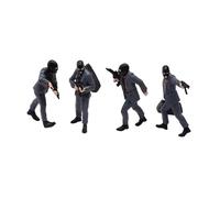 TTETTZ 4 Figuras de a Escala 1/24, miniaturas de Resina, Accesorios de películas, colección Realista para Bricolaje, Modelos pequeños para dioramas