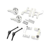 TTETTZ 4 Pares Eje de Vehículo RC Accesorios de Suspensión Brazo CVD Repuesto de Metal para Montaje Mejora de Articulación Adecuado para Camioneta RC Modelo, Plata