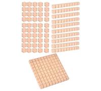 TTETTZ 51 Piezas Bloques Base Diez Material Didáctico Juguete Matemático de Madera para Enseñar Números y Operaciones Adecuado para Escuela y Casa, Paquete B