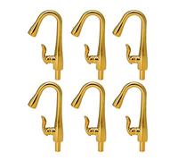TTETTZ 6 Piezas Grifo Miniatura Casa de Muñecas Juego Simulación Accesorio Baño Plástico Adecuado para Decoración Infantil Juego de Roles Colección Casa, Oro