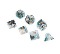 TTETTZ 7 Piezas Dados Poliédricos Conjunto Juegos de Mesa Multifacéticos Acrílico Ligeros Números Incluye Bolsa Adecuado para Reuniones Familiares