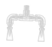 TTETTZ Acuario Kit de Fontanería de Salida Accesorios de Bomba de Aire Conjunto de de Agua Acrílico para Montaje Sencillo Adecuado para, Diámetro Interior 25